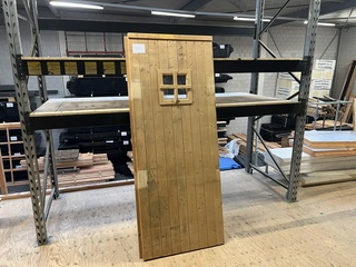 Vuren deur met glas 760x1920mm Hillhout